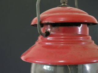 VTG USA COLEMAN RED 200A LANTERN 1952 CAMPING TENT LAMP 550 EMERGENCY LIGHT 7