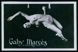 Cabaret Showgirl Circus Casino De Paris Nude Woman 1920s Photo Postcard