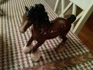 Royal Doulton Beswick Horse Brown Gloss - Cantering Shire Retired 1989
