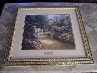Thomas Kinkade " Hidden Cottage " Print Library Edition Picture Home Interiors