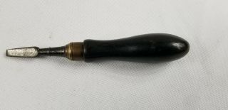 20 Off Gun Smithing Tools Turnscrew Screwdriver Antique Ebony Handle Ebony Rare
