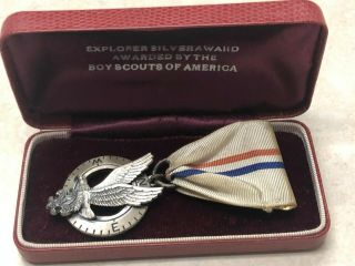 Boy Scout Explorer Silver Award Medal Sterling