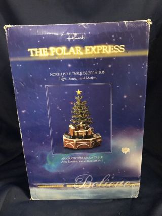 RARE Hallmark Polar Express Table Top Christmas Train Tree Decoration COMPLETE 7