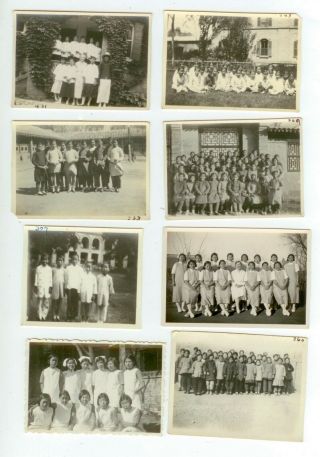 C1930s China Chinese Mission School And Student Photos - Likely Near Peking