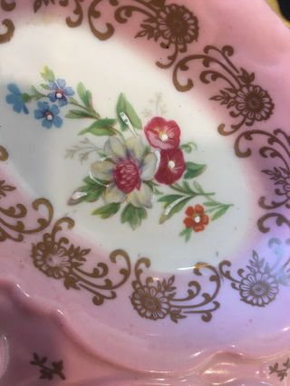 Vintage Hand Painted Pate de Limoges Couleuvre France Porcelain Divided Dish 5