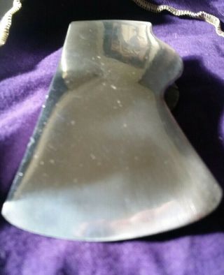 RARE 2 HOLE 120 year old MARBLE ' S NO.  4 SAFTEY HATCHET AXE HEAD POLISHED 6
