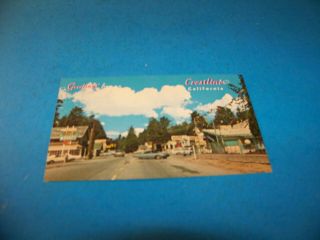 Crestline Village " Rim Of The World " Crestline,  California Vintage Postcard