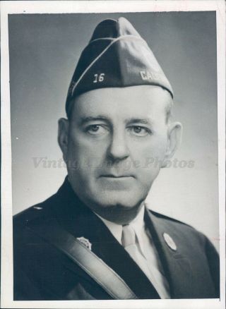 1943 Photo Warren Atherton Commander American Legion Stockton Ca
