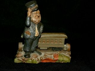 Vintage 1986 Tom Clark Train Pullman Gnome Figurine