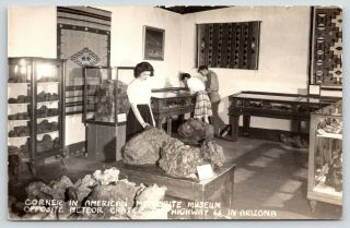 Winslow Az Interior Old Route 66 Nininger American Meteorite Museum Rppc 1940s