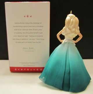2016 Hallmark Holiday Barbie Ornament,  Inspired by the 2016 Holiday Barbie Doll 2