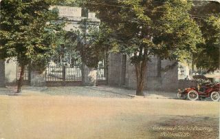 Vintage Postcard Entrance To Charles Baber Cemetery Pottsville Pa Schuylkill Co