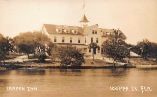 Rare Real Photo Florida 1910’s Tarpon Inn At Useppa Island Fl - Lee County Fla