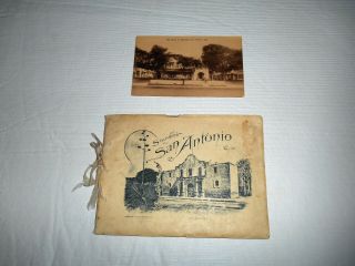 Postcard Booklet " Souvenir Of San Antonio,  Texas " With Bonus