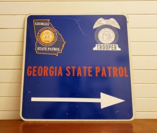 Retired Georgia State Patrol Highway Sign