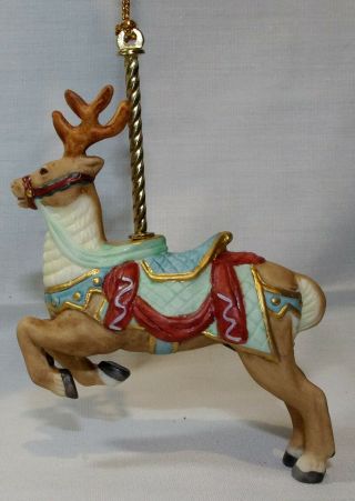 Vintage Lenox Carousel 1989 Reindeer Christmas Animal Holiday Tree