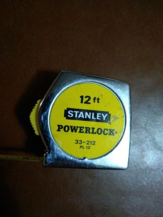 Vintage 1983 12’ Stanley 33 - 212 Powerlock Tape Measure 20th Anniversary Edition