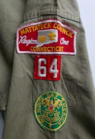 BSA SS Shirt MATTATUCK Council Region One Connecticut 1960 Golden Jam.  Patch 2