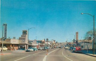 Vintage Postcard Street Scene Barstow Ca Route 66 San Bernardino County Unposted