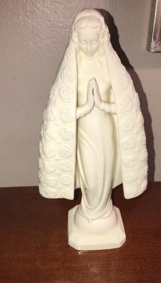 Cintage 14 In Large Sacrart 1950’s Madonna Virgin Mary Figurine Germany Marked