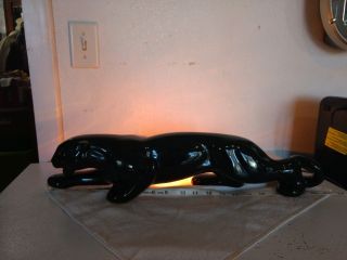 Usa Mid Century Modern Eames Black Panther Tv Ceramic Lamp Mcm Minimalist 21 "
