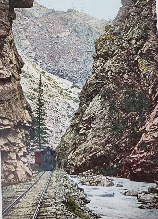 3 Vintage Postcards Colorado Phostint Cards Georgetown Loop Grand River Canyon