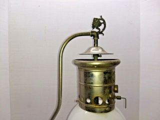 Tall Brass AMERICAN GAS MACHINE AGM MODEL P - 66 GAS READING LAMP Coleman Style 4