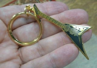 (m308 - C) Black Jackson Randy Rhoads Guitar Key Chain Jewelry Keychain Ring