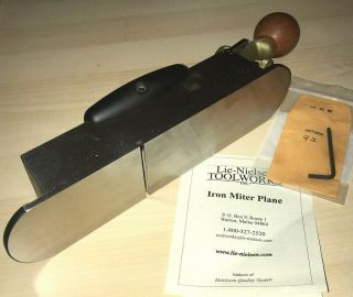 Lie - Nielsen L - N No 9 Iron Miter Plane.  VGC.  Barely with Hot Dog Handle. 2