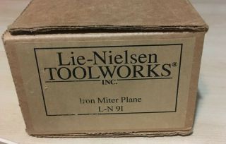 Lie - Nielsen L - N No 9 Iron Miter Plane.  VGC.  Barely with Hot Dog Handle. 3