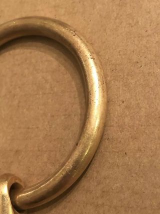 Vintage Solid Brass Large Key Chain Jailers Ring Llavero of California 1970 - 80’s 4