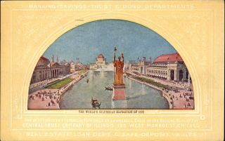 Central Trust Co Of Illinois Mural Columbia Exposition Of 1893 1919 Lingle