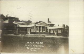 Tewksbury Ma Male Ward State Hospital Insane Asylum? Real Photo Postcard