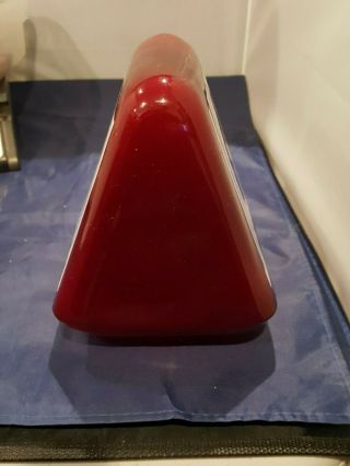Vintage Ruby Red Glass Exit Sign Double sided Triangle Globe ceiling mount 2