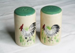 Vintage Chicken Rooster Salt And Pepper Shakers