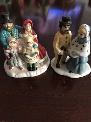 Dickens Style 3” Christmas Carolers Figures Handpainted Porcelain Accessories
