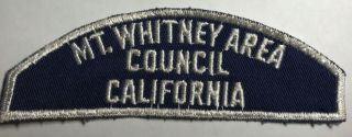 Mt Whitney Area Council Californis Bws