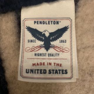 Pendleton Beaver State Aztec Navajo Blue Beige Wool Cotton Large Blanket Throw 3