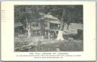 East Stroudsburg Pa Tall Cedars Of Lebanon 1924 Antique Postcard