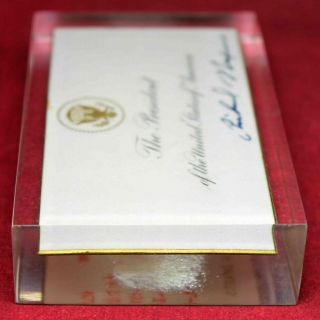 1972 Richard Nixon Signed Official White House Card - President - China Visit 3