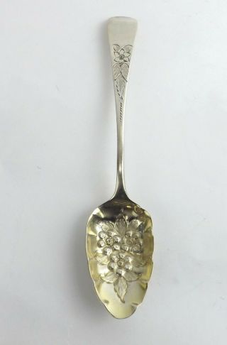 Berry Spoon Georgian Solid Sterling Silver Old English Pattern Will Weston 1811