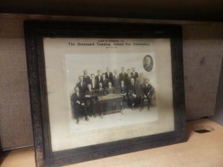 Framed Black & White Funeral Motuary Photo 1912 Renouard School 4 Embalmers Nyc