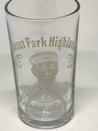 St Louis Forest Park Highlands Home Beer Glass Rare
