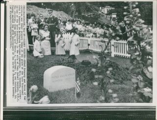 1966 Wire Photo Politics Ethel Kennedy Wa Grave Jfk Children President 7x9