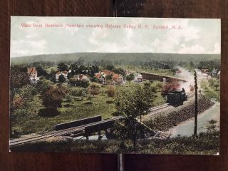 Overlook Mountain Rahway Valley Railroad Summit Jersey Postcard 1937 Posted