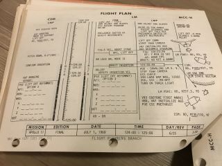 Apollo 11 AS - 506 Final Flight Plan Saturn V NASA 1st Moon Landing 7