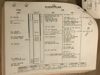 Apollo 11 AS - 506 Final Flight Plan Saturn V NASA 1st Moon Landing 8