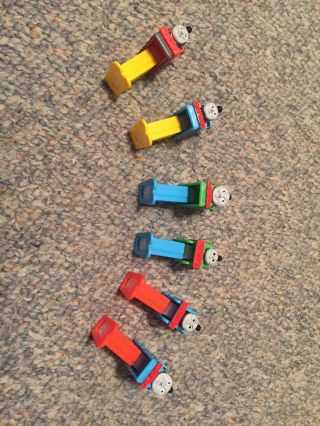 Set Of 6 " Thomas The Train " Mini - Pez By Ban Dai Rare And Adult Owned