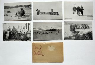 Shackleton 1908 Antarctic Expedition Postcard / (6 Of Set)