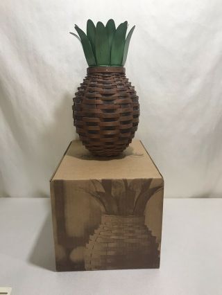 Longaberger 2012 Collector’s Club Pineapple Basket With Metal Top & Box - Sharp